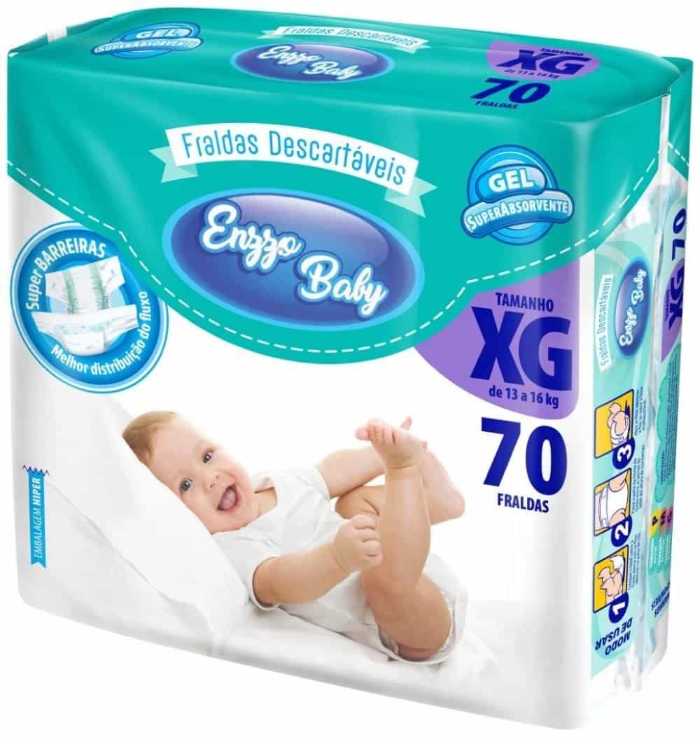 Fralda Infantil Enzzo Baby c/ 70 un (XG)