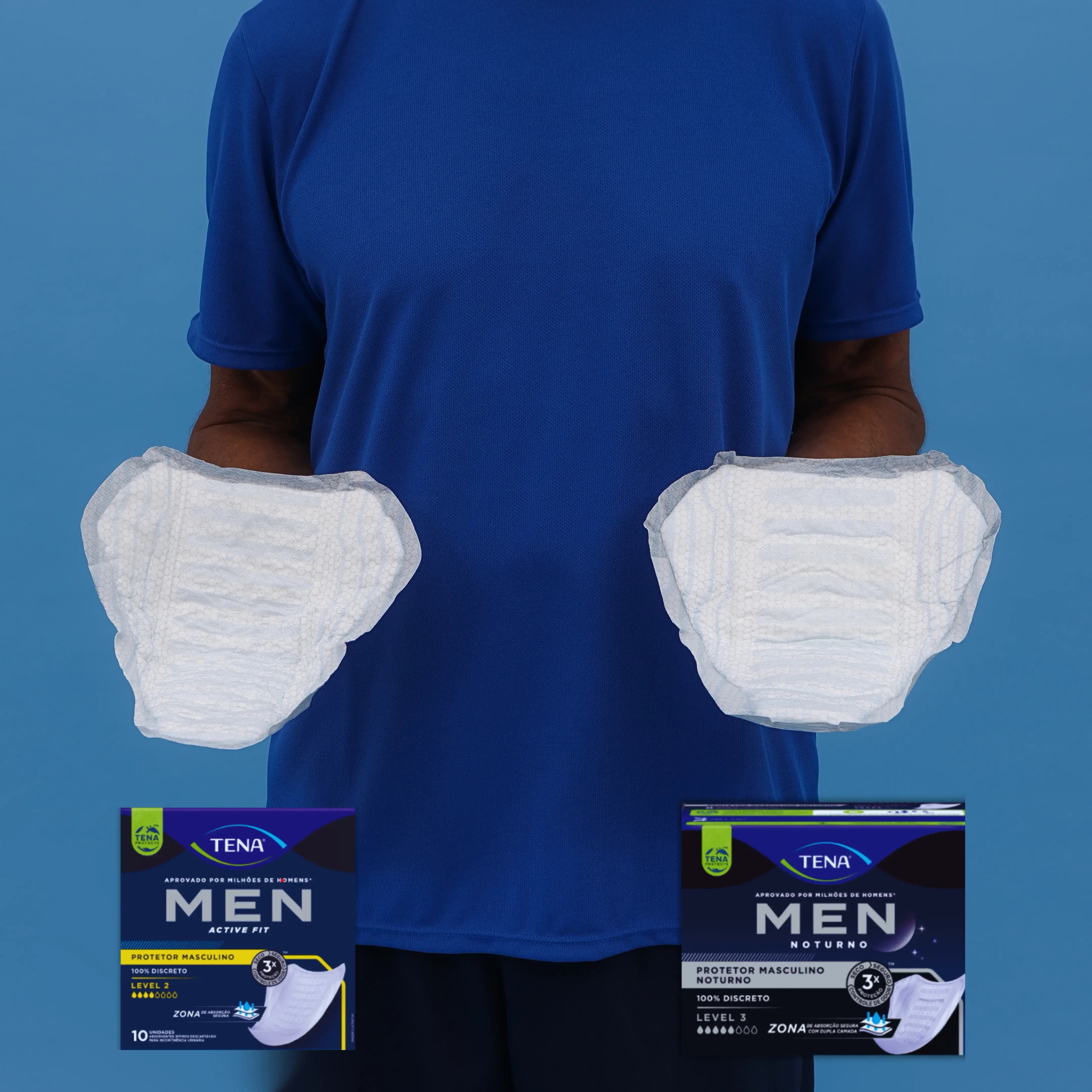 Absorvente Tena Men Protetor Masculino Noturno Level 3 c/ 48 un — foto 4