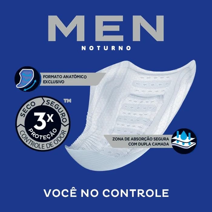 Absorvente Tena Men Protetor Masculino Noturno Level 3 c/ 48 un — foto 7