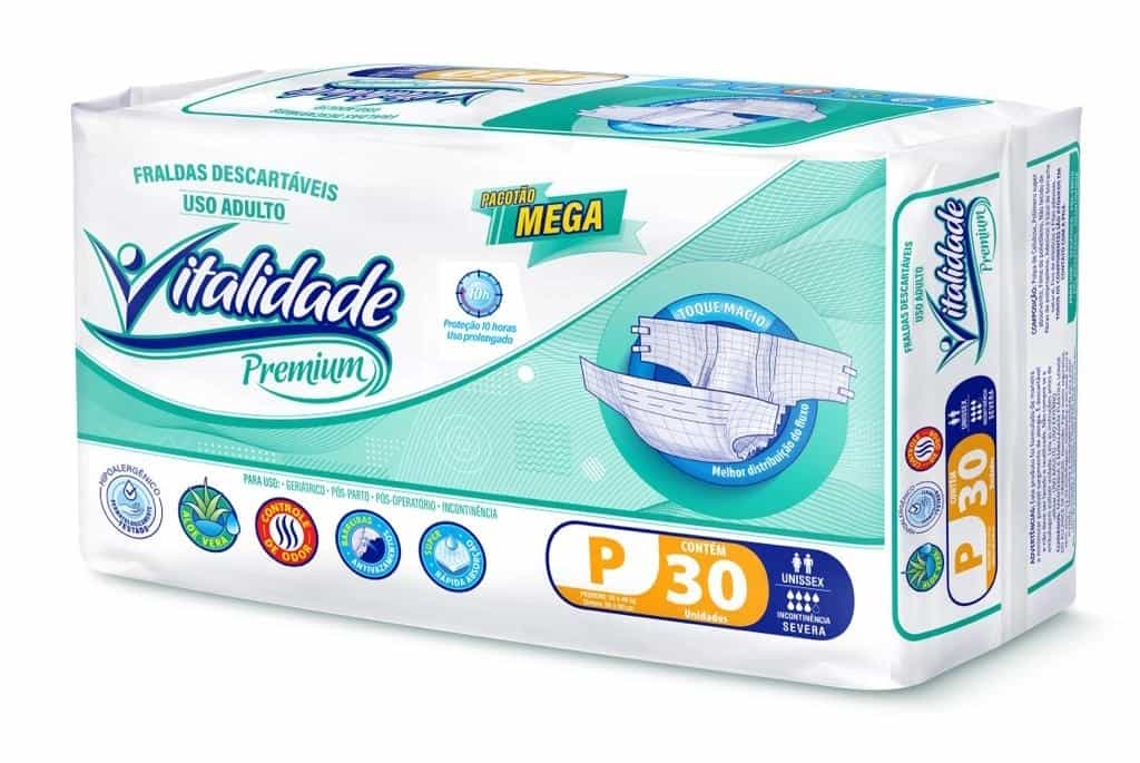 Fralda Geriátrica Noturna Vitalidade P c/ 30 un