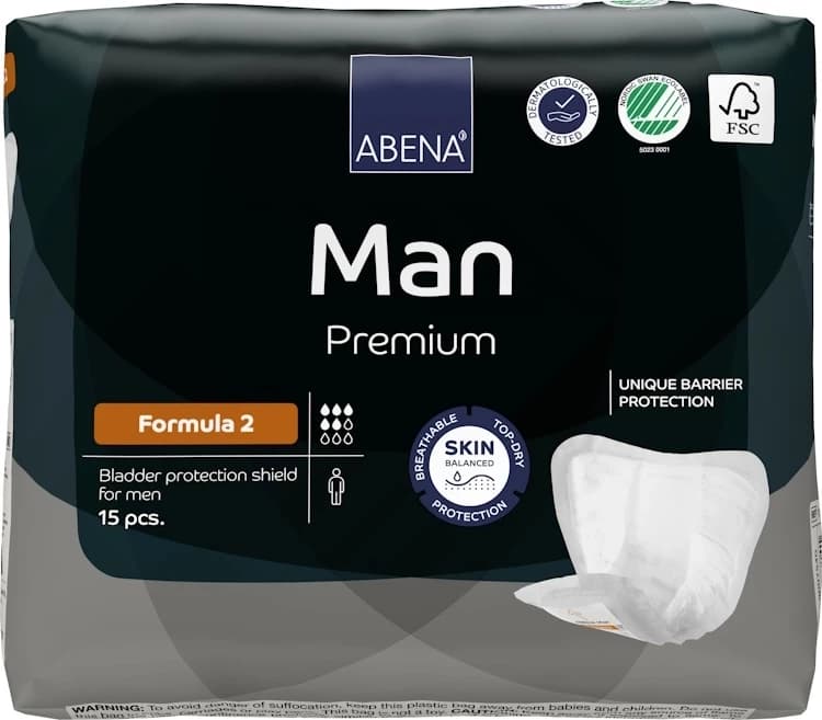 Absorvente Masculino Abena Man Formula 2 c/ 15 un — foto 1