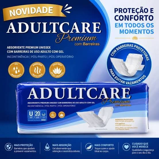 Absorvente Geriátrico Adultcare Premium com Barreiras c/ 20 un — foto 2