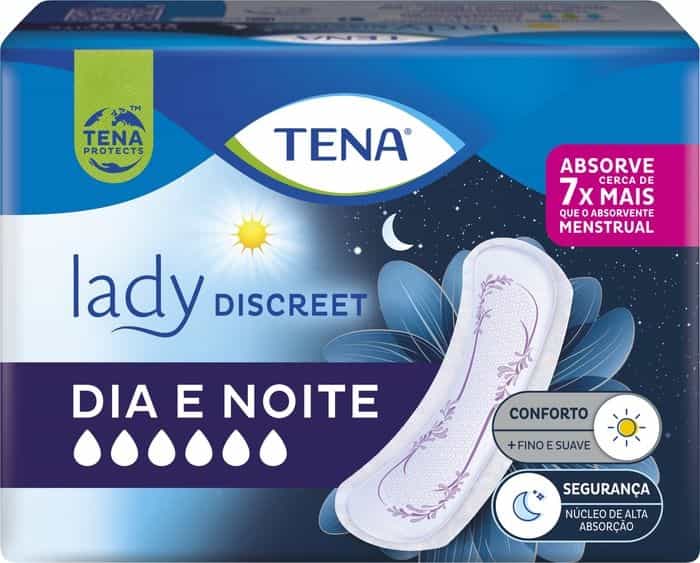Tena Lady Discreet Dia e Noite c/ 12 un