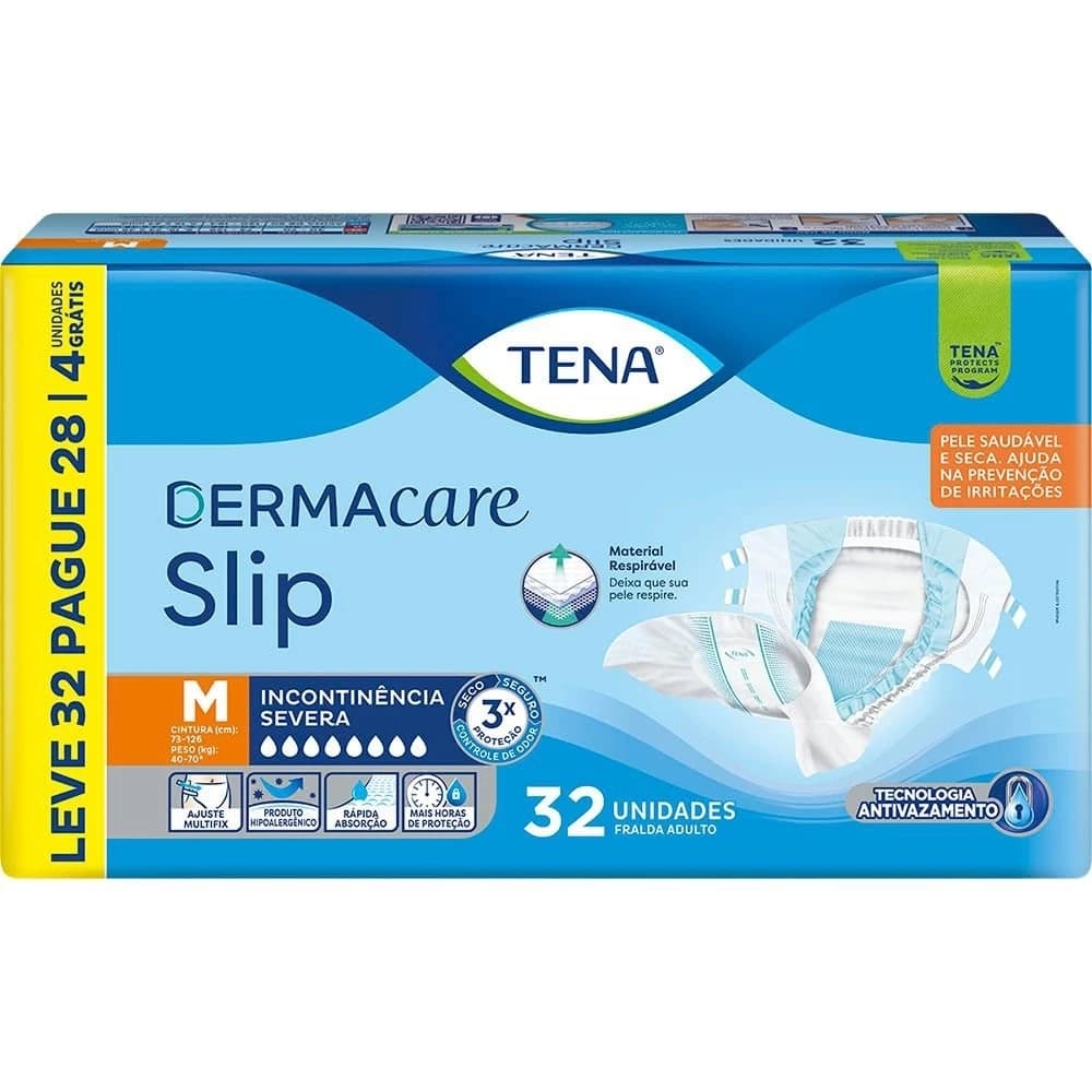 Fralda Tena Slip Dermacare Média c/ 32 un — foto 1