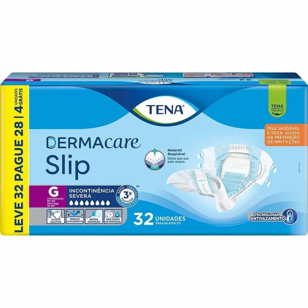Fralda Tena Slip Dermacare Grande c/ 32 un