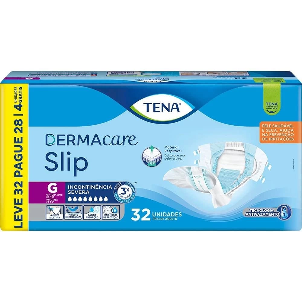 Fralda Tena Slip Dermacare Grande c/ 32 un — foto 1