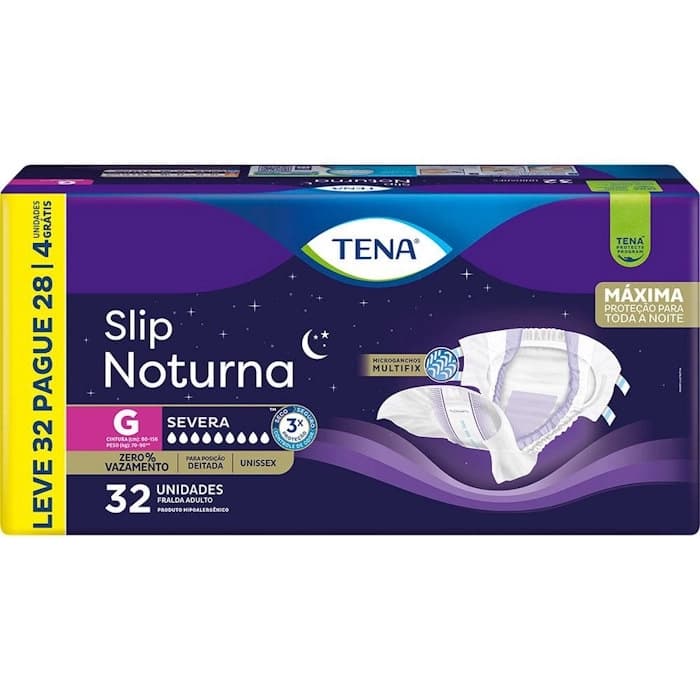 Fralda Slip Noturna Grande c/ 32 un — foto 1