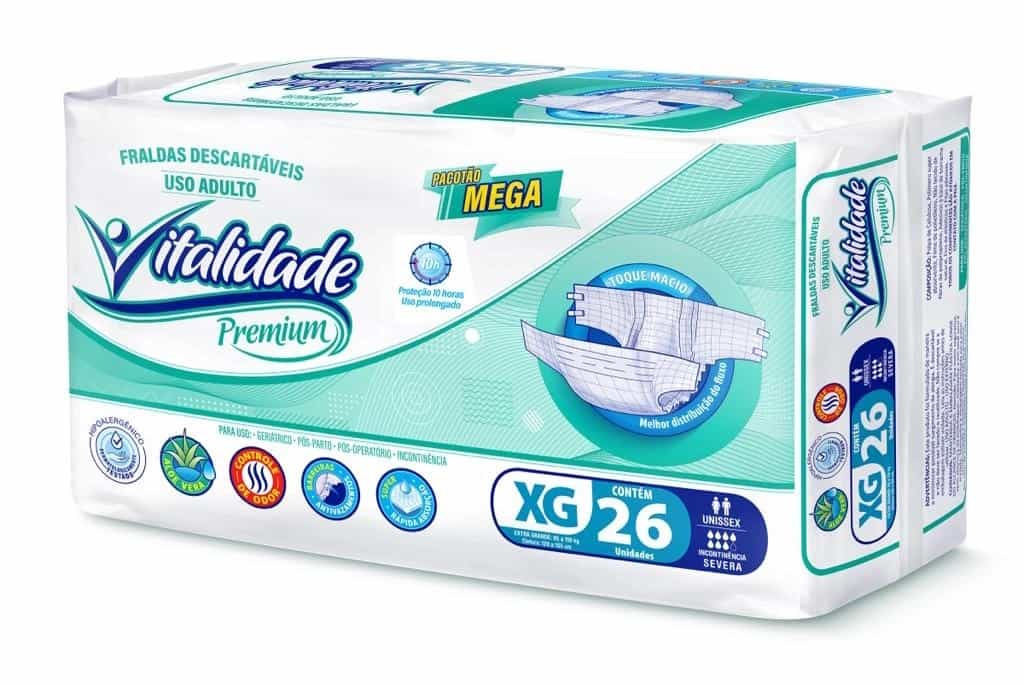 Fralda Geriátrica Noturna Vitalidade EG c/ 26 un