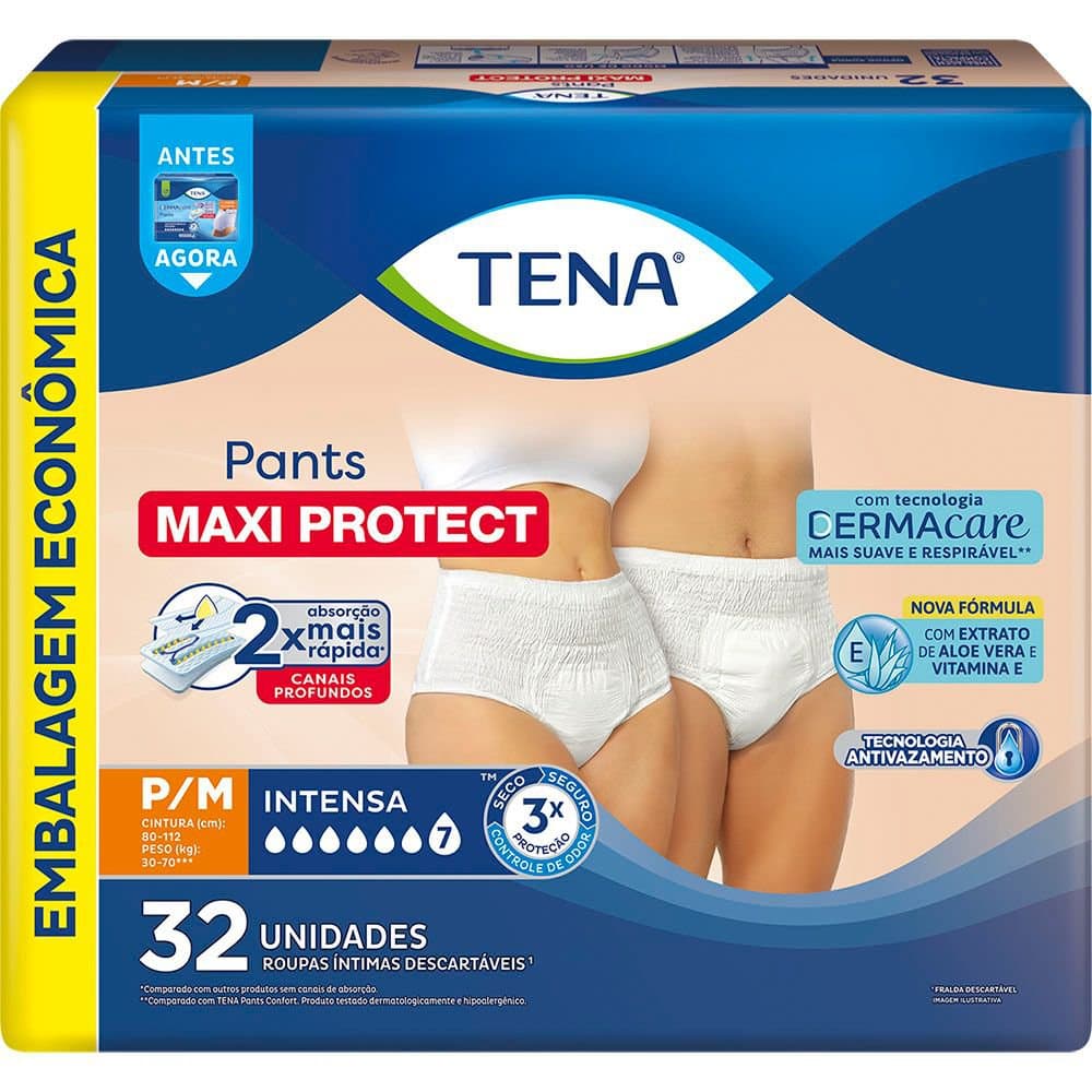 Tena Pants Maxi Protect c/ 32 un P/M — foto 1