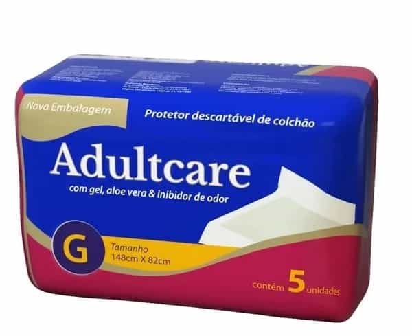 Lençol Descartável Adultcare Grande com 5